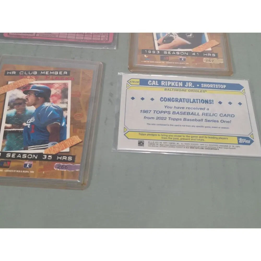 MLB Card Lot Ripken Jr Relic Thomas Piazza Johnson NM Topps Stadium - Picture 5 of 6